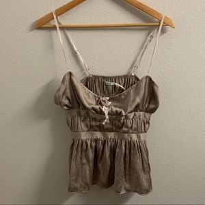 Urban Outfitters Silky Pleated Top M